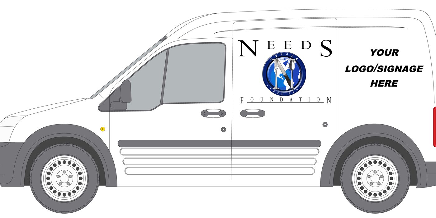 Historic NEEDS Foundation vehicle wrap concept.